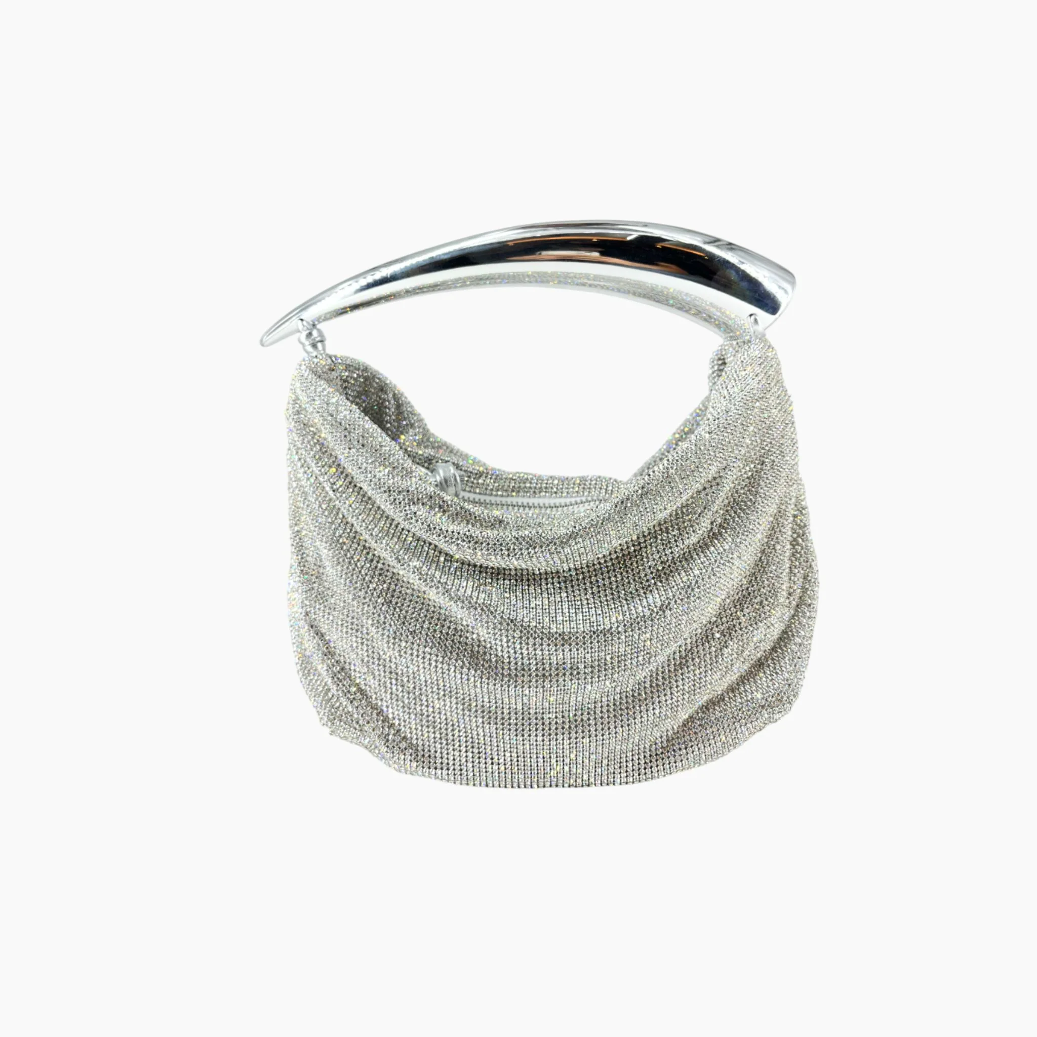 Blake Mini Strass Mesh - White