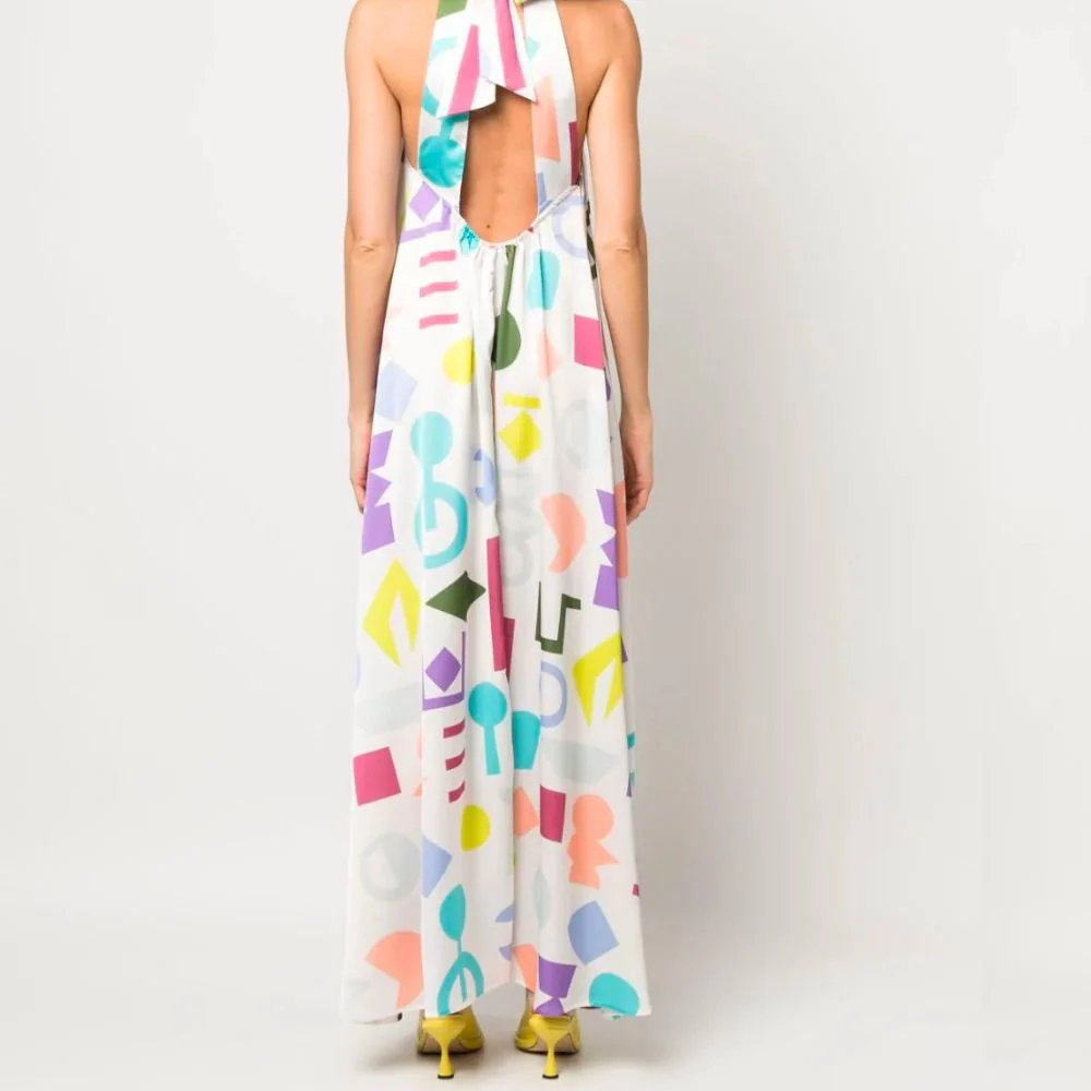 Daxos Halterneck Maxi Dress - Multicolour - Image 2