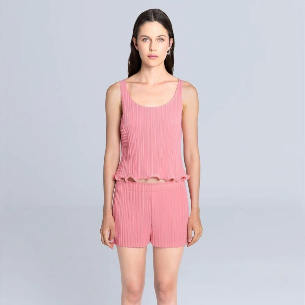 Pleated Shorts - Pink - Image 2