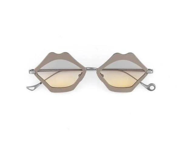 Bisous Sunglasses- Dove Matte With Grey & Biscuit Gradient