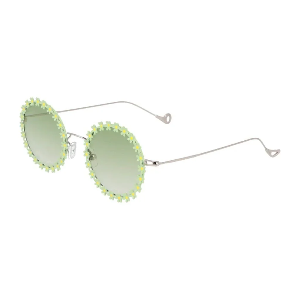 Lulu Sunglasses - Green Flowers - Image 3