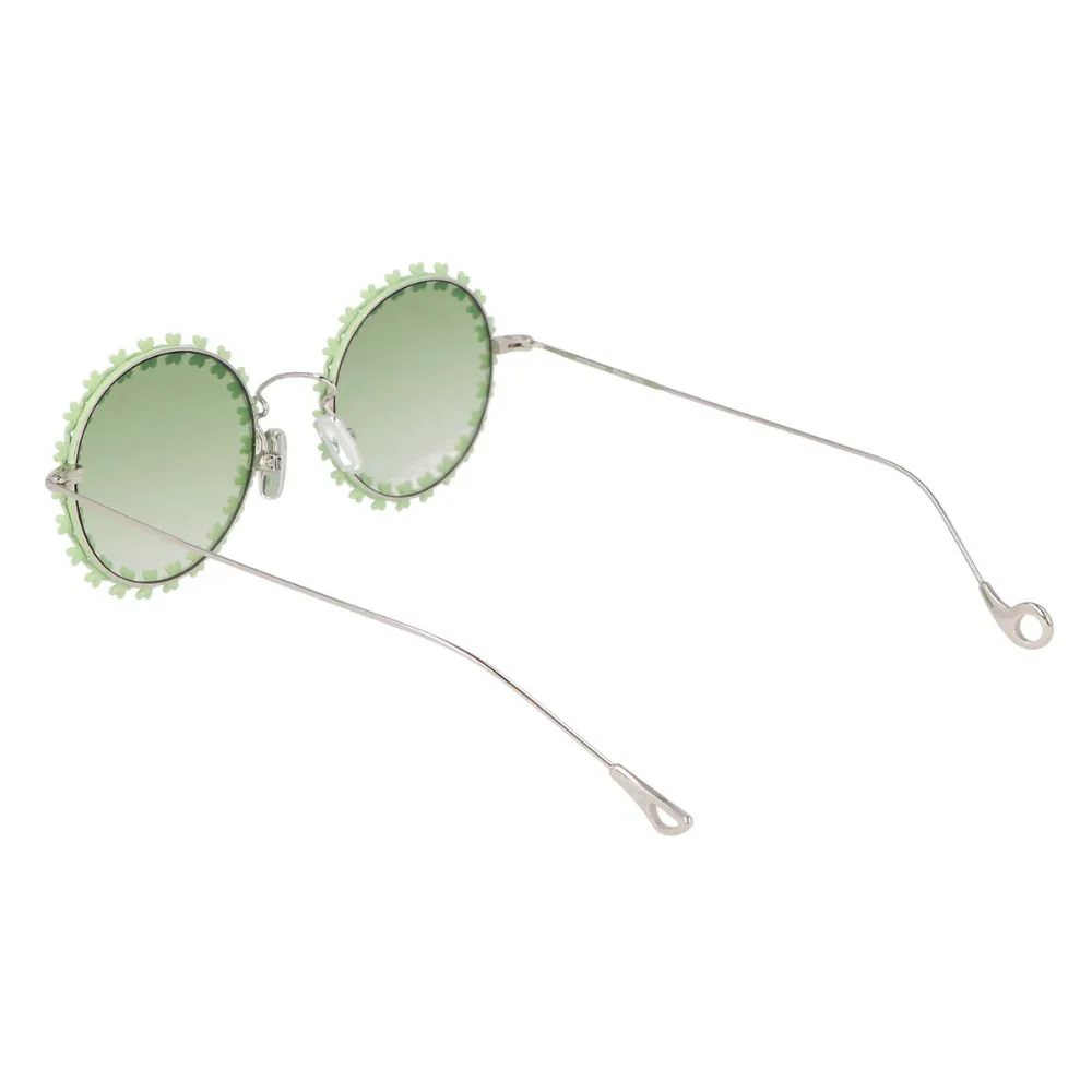 Lulu Sunglasses - Green Flowers - Image 4