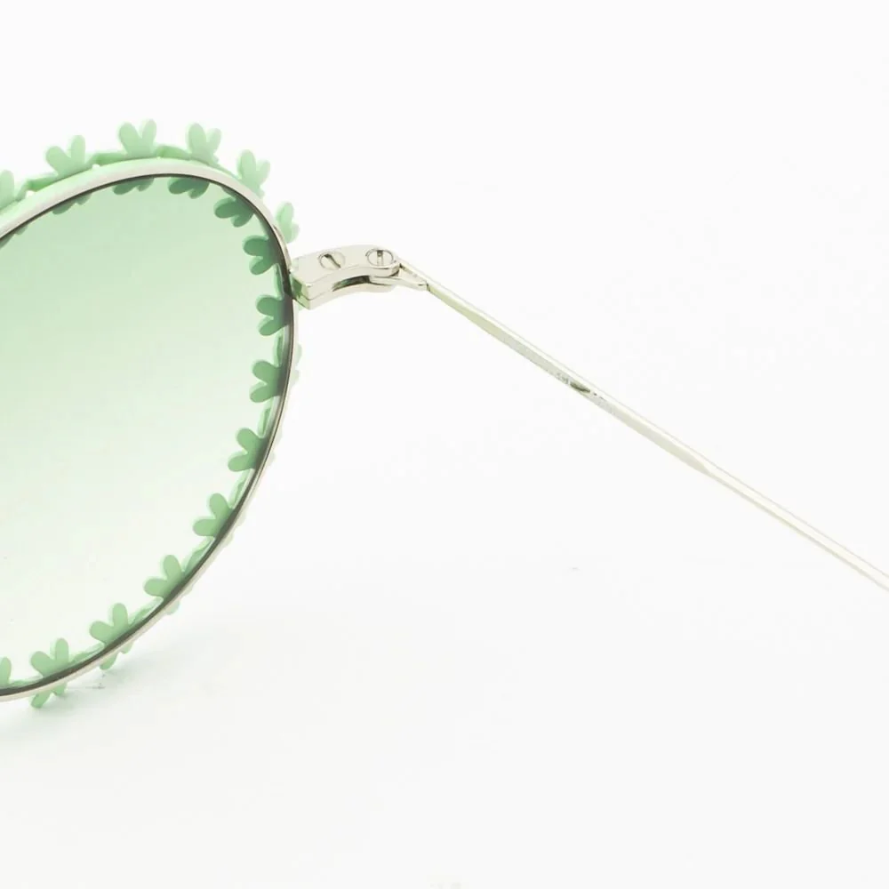 Lulu Sunglasses - Green Flowers - Image 5