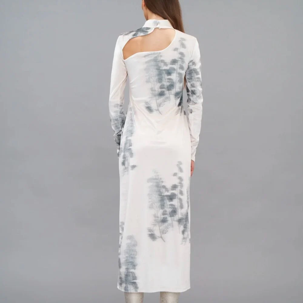 Gaia Dress - Abstract Tofu & Green Forest - Image 7
