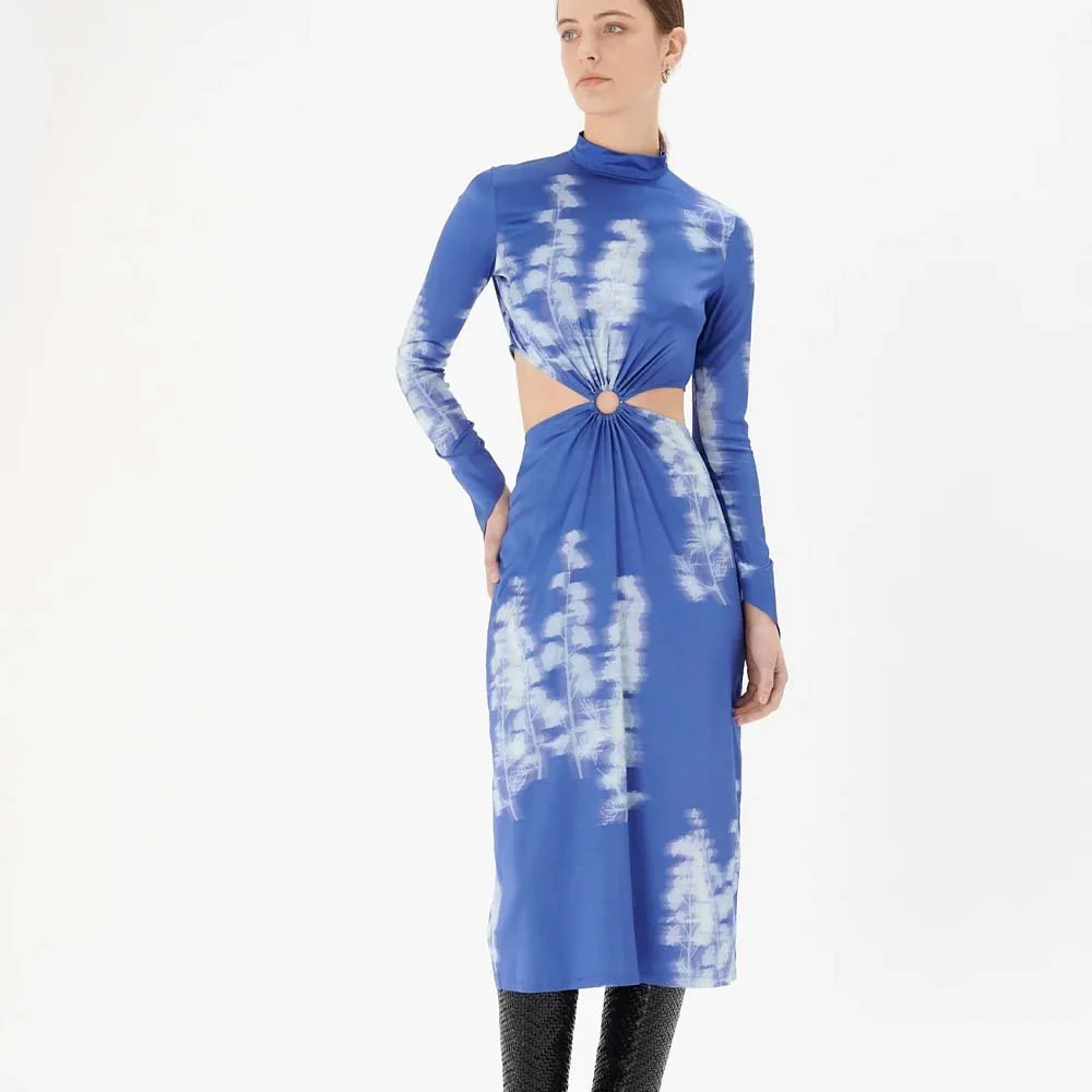 Marguerite Dress - Abstract Dazzling Blue & Ice Melt - Image 3