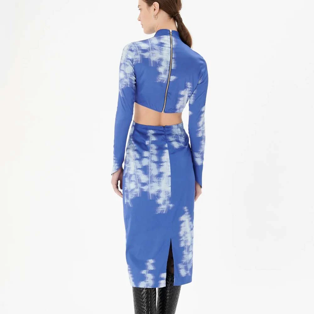 Marguerite Dress - Abstract Dazzling Blue & Ice Melt - Image 7