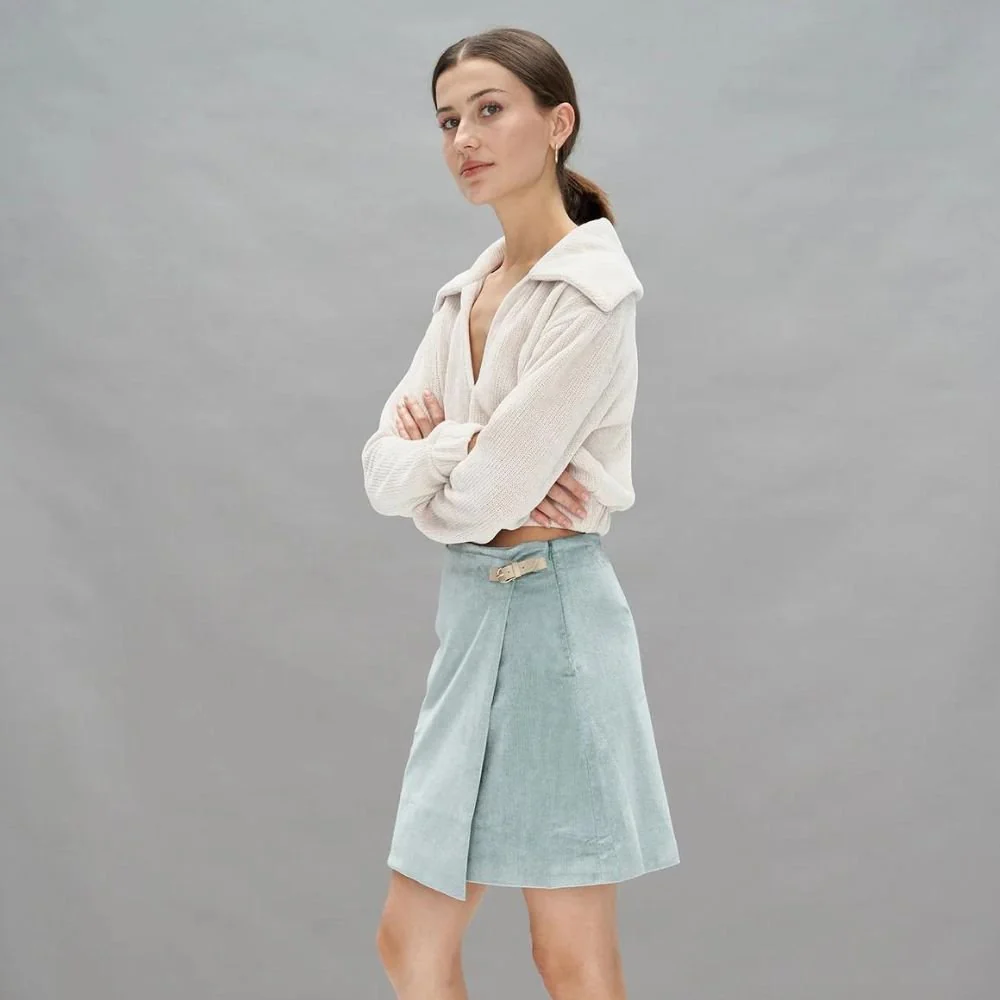 Mera Skirt - Green & Grey - Image 3