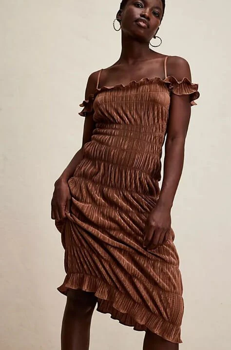Indra Brown Dress - Image 4