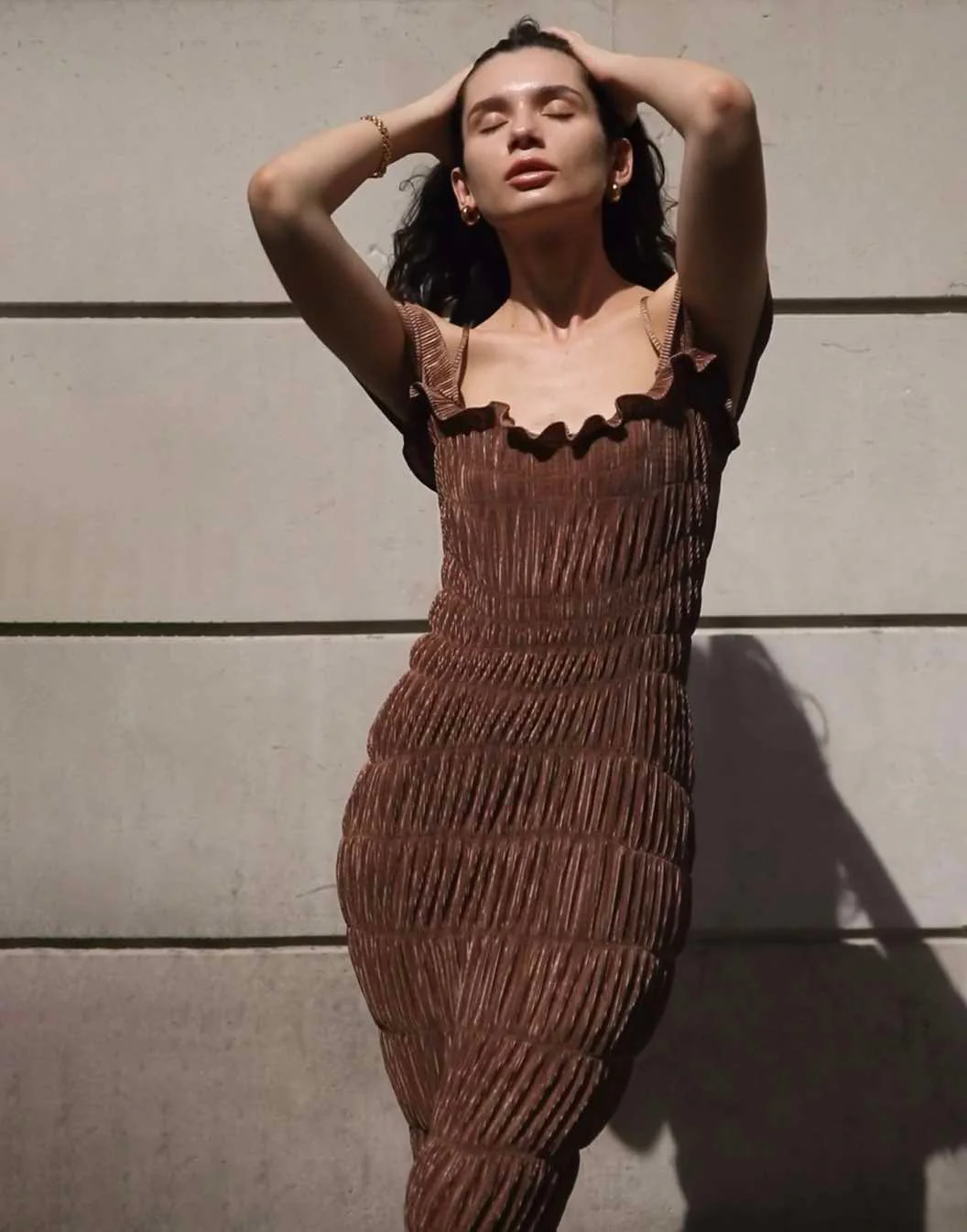 Indra Brown Dress - Image 7