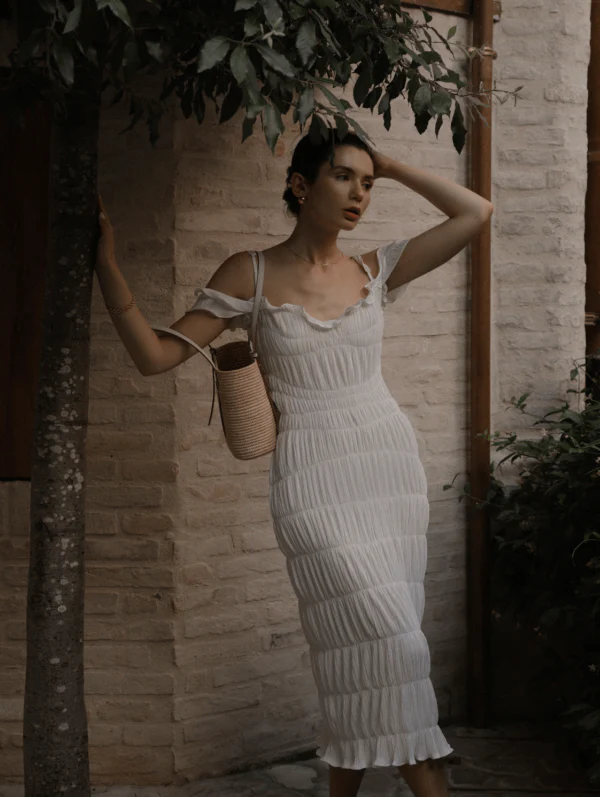 Indra Ivory Dress - Image 4