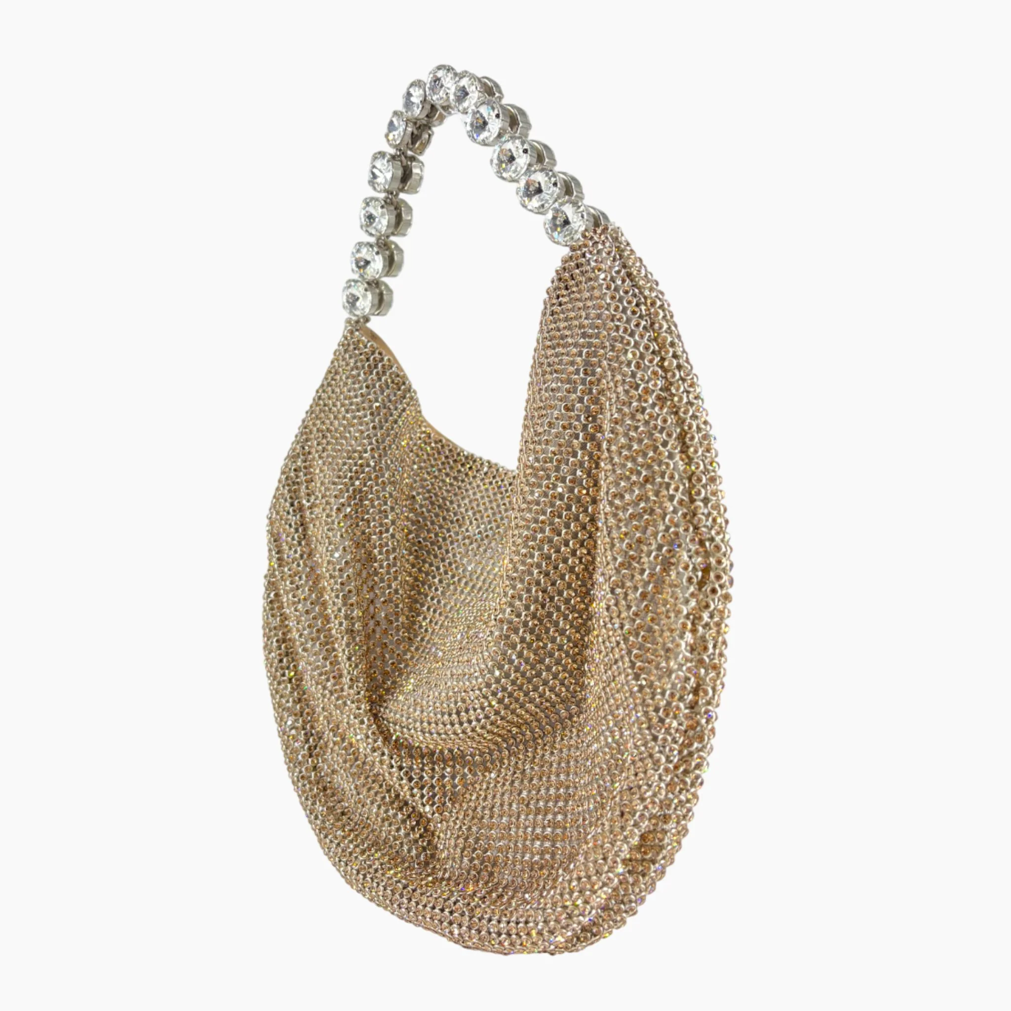 Hobo Crystal Mesh Bag- Champagne - Image 2