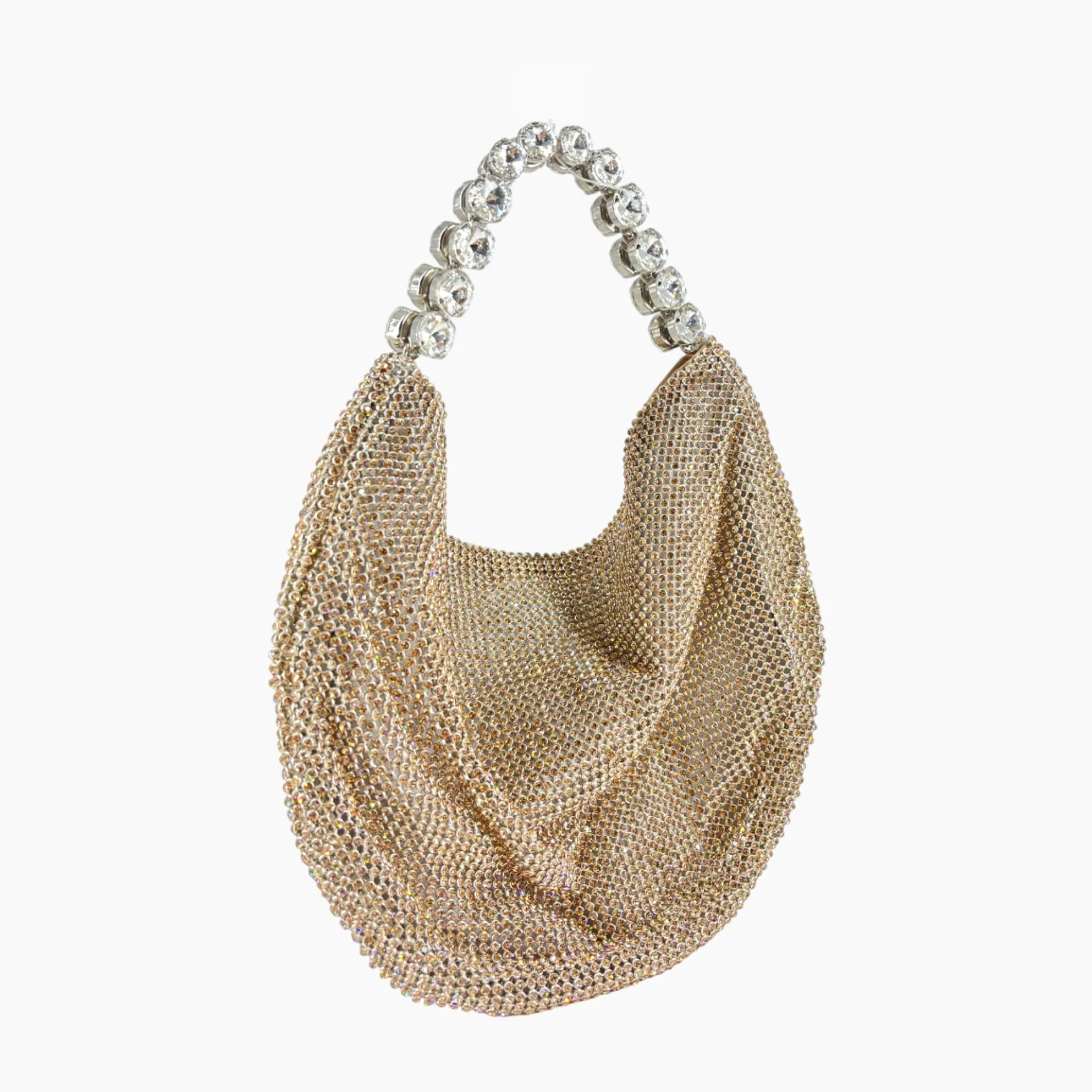 Hobo Crystal Mesh Bag- Champagne - Image 3