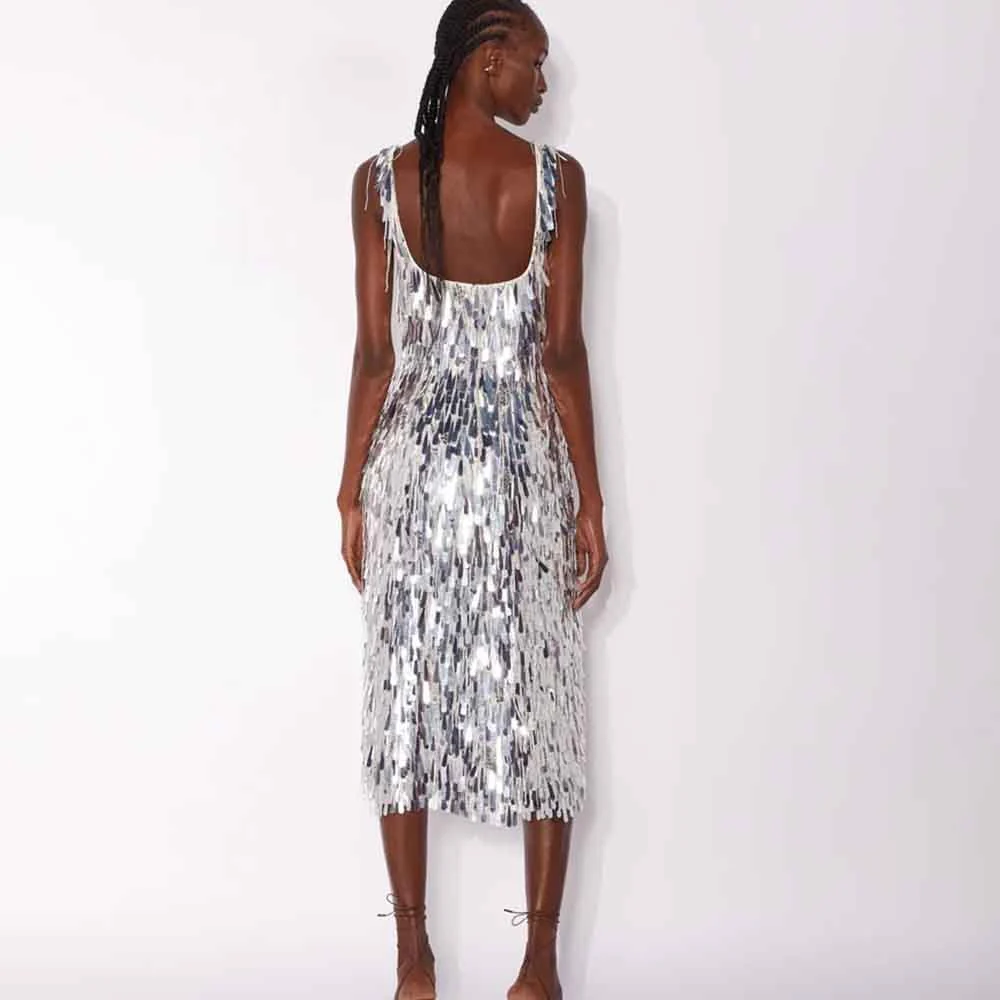 Emika Dress - Silver - Image 5