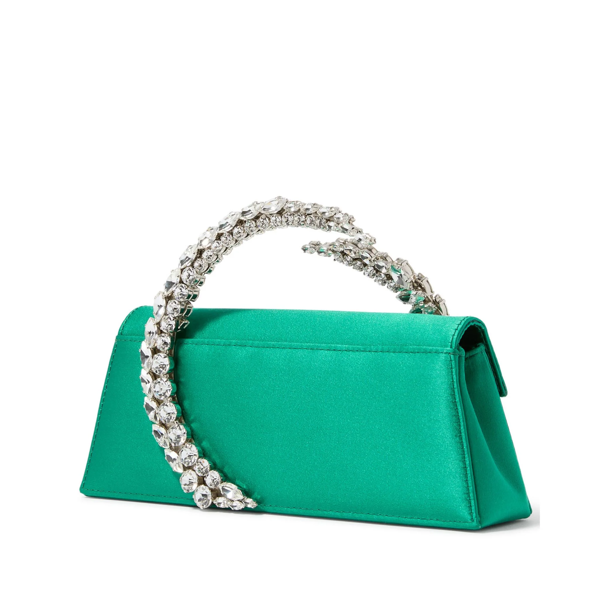 Karma Satin Clutch - Emerald - Image 4