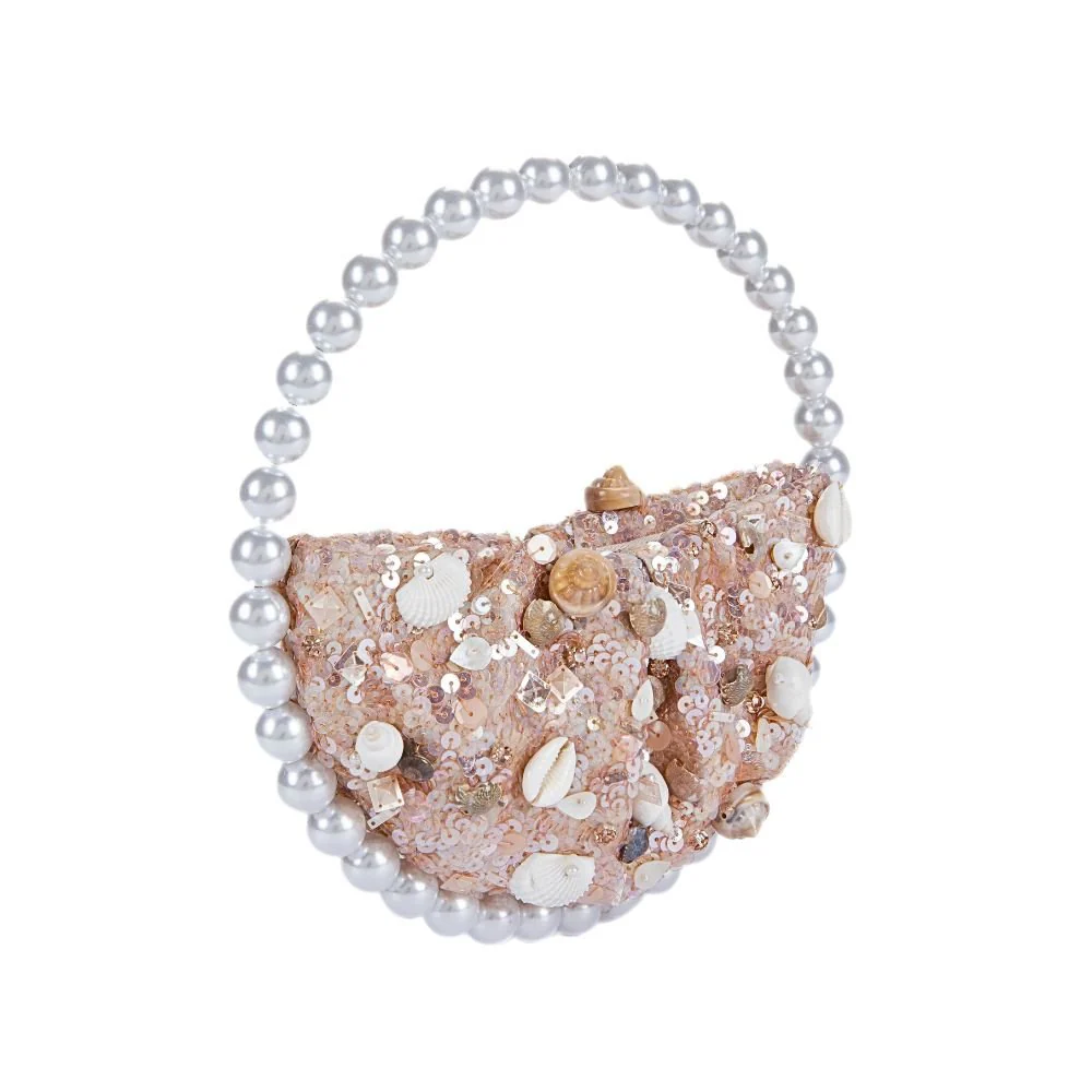 Eternity Pearl Seashell Embroidery Clutch - Image 3