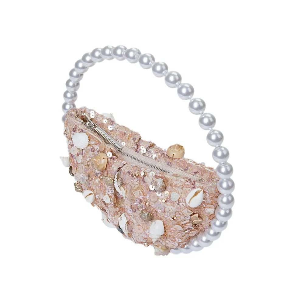 Eternity Pearl Seashell Embroidery Clutch - Image 4