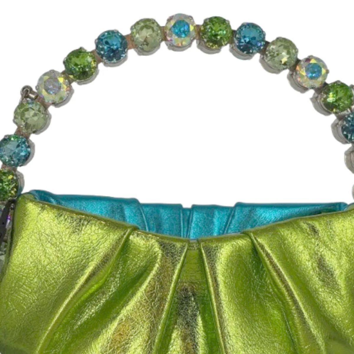Micro Eternity Metallic Leather - Lime & Blue - Image 3
