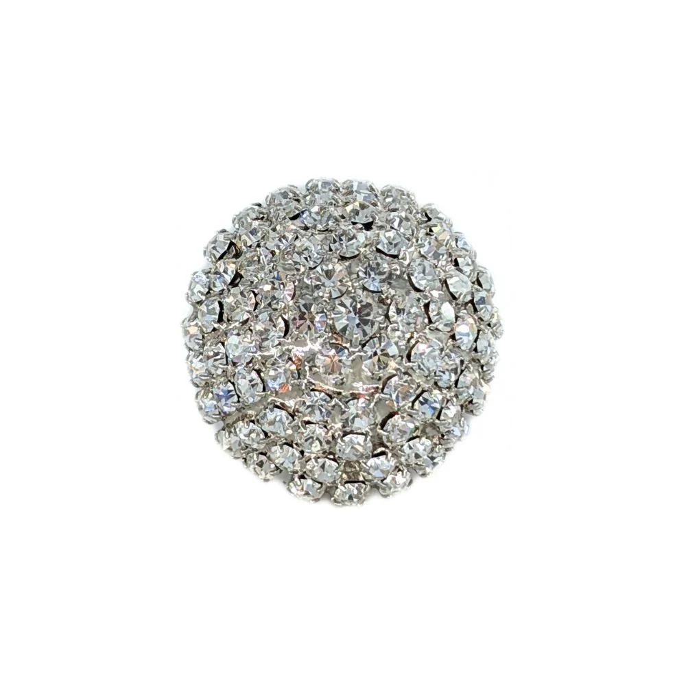 Ball Mono Crystal Brass Earring