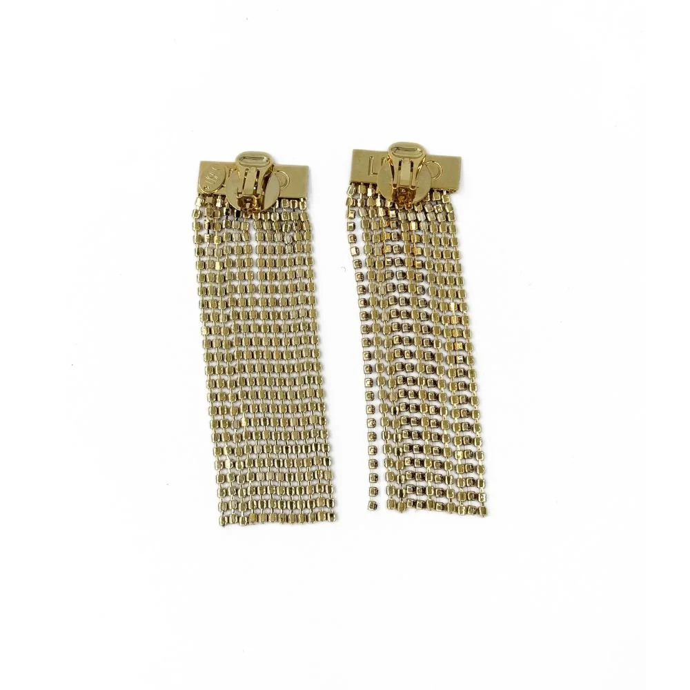 Frine Gold Brass Crystal Earrings - Image 3