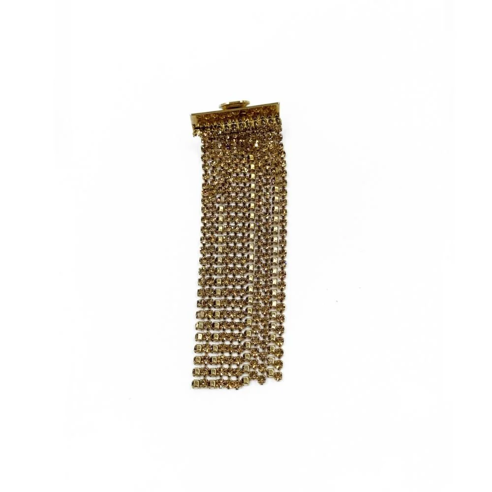Frine Gold Brass Crystal Earrings - Image 4