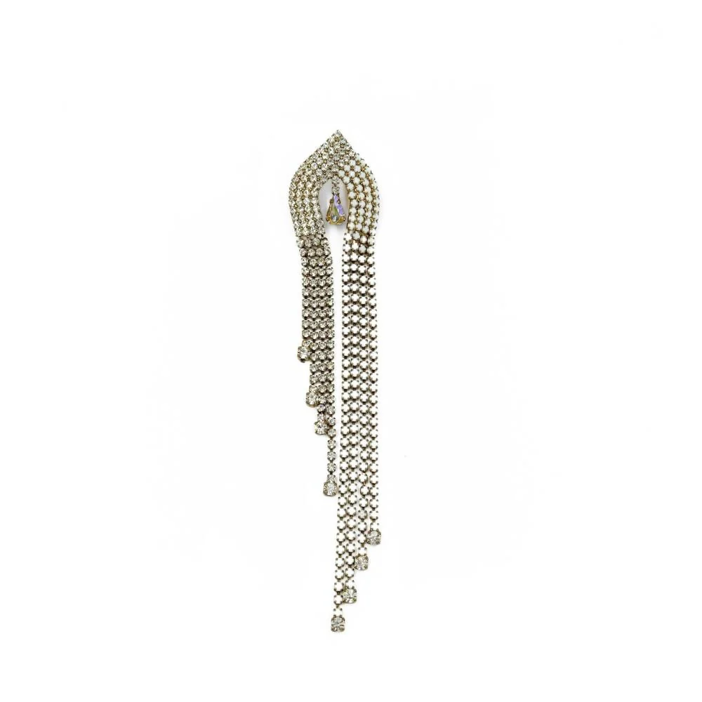 Meti Clear Gold Brass Earrings - Image 3
