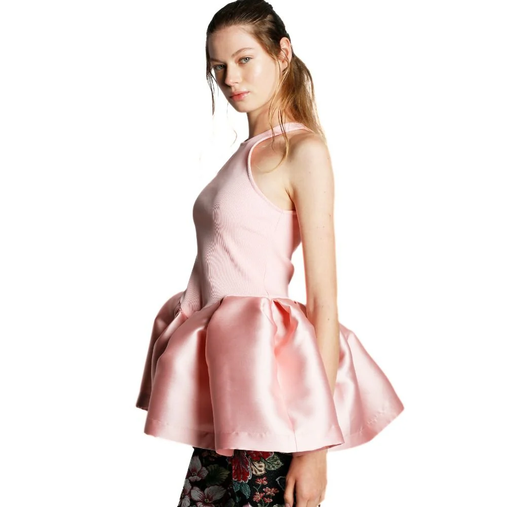 Peplum Tank Top Mikado - Pink - Image 2