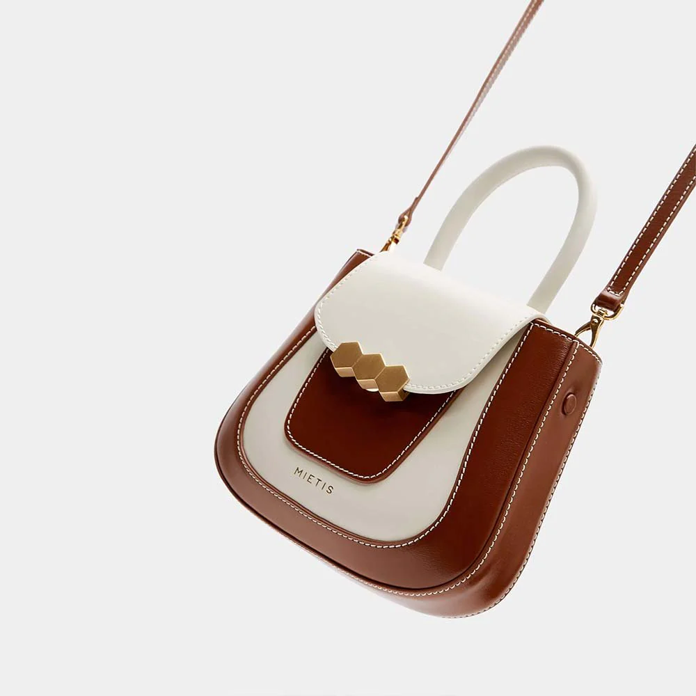 Mini Jill Bag - White and Tan - Image 3