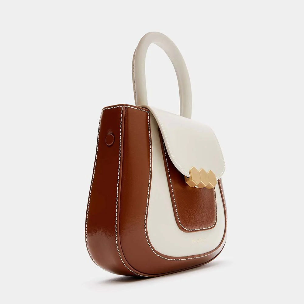 Mini Jill Bag - White and Tan - Image 5