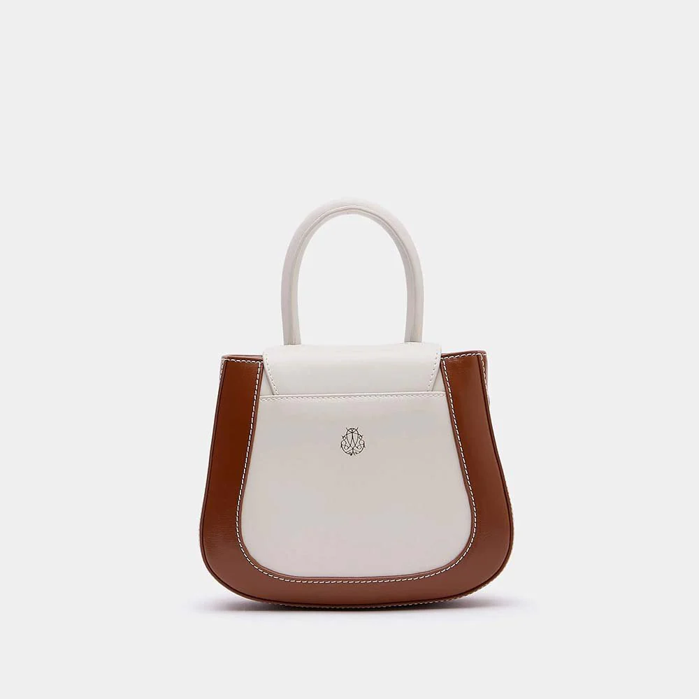 Mini Jill Bag - White and Tan - Image 6