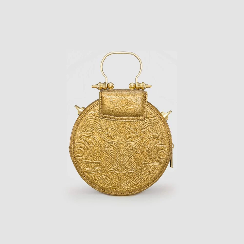 Mini Dome Embossed Bag - Gold - Image 3