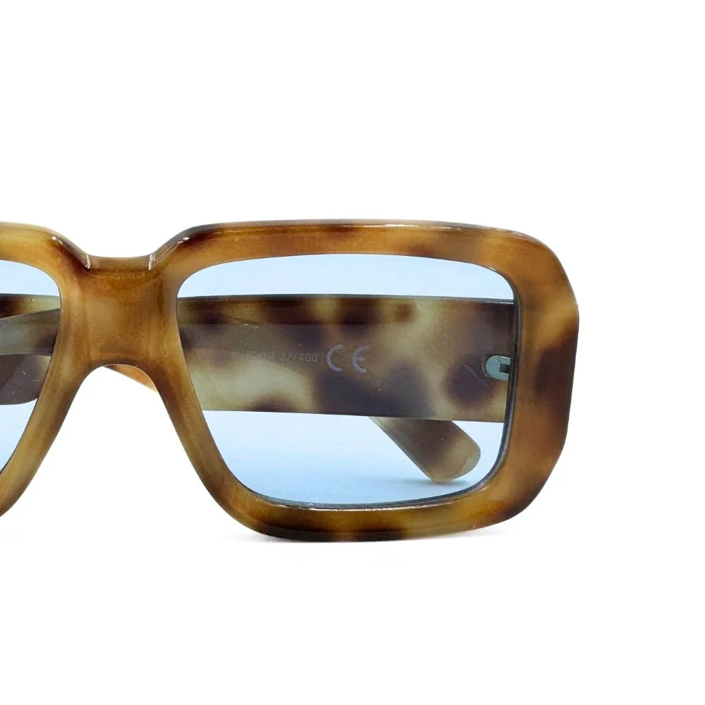 Casino Sunglasses - Havana & Sky Blue - Image 3