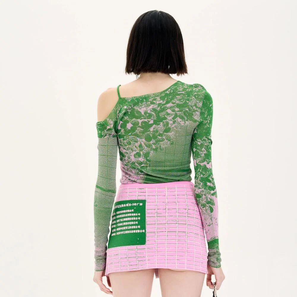 Eila Plaid Print Skorts - Rosy Glow - Image 2