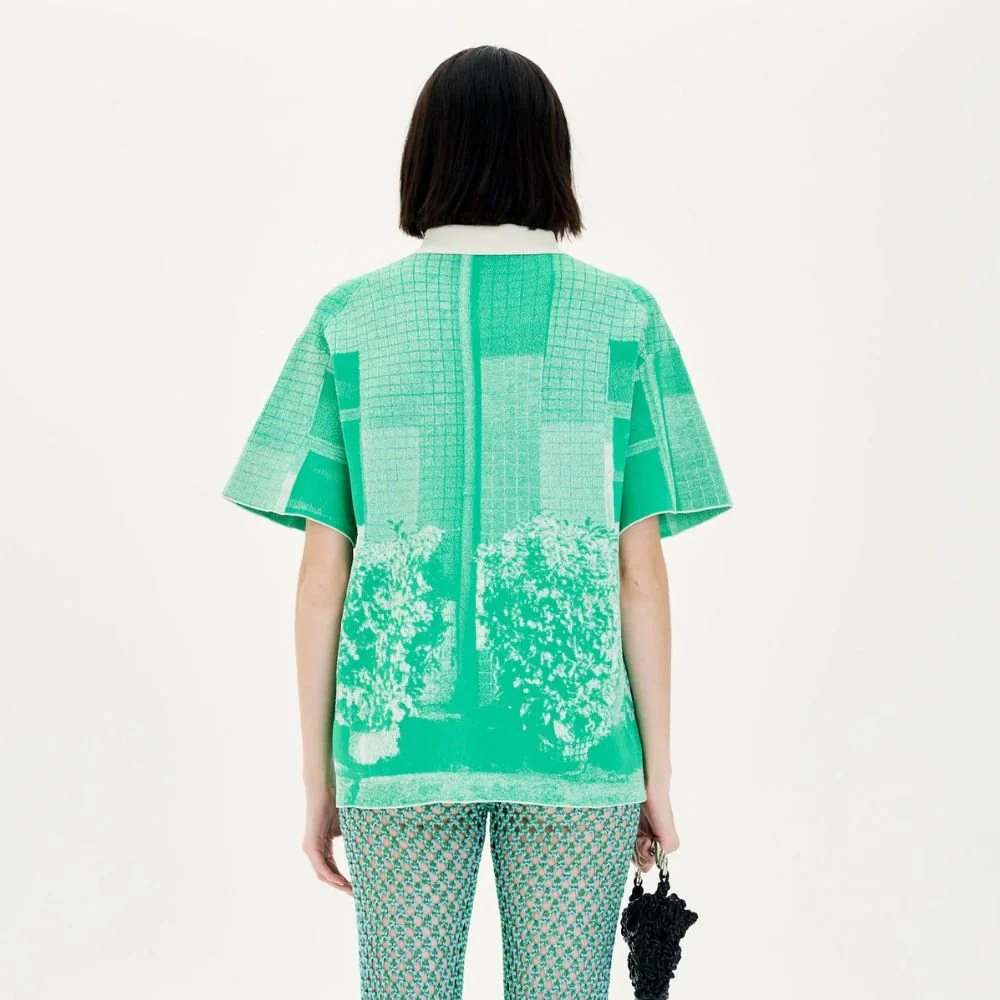Sylvie UV Reactive Tree Print Oversized Shirt - Image 2