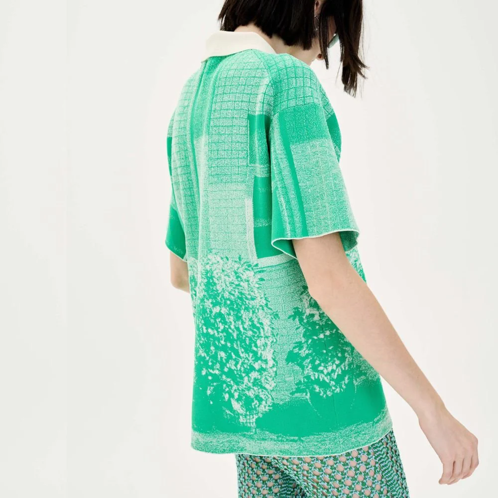 Sylvie UV Reactive Tree Print Oversized Shirt - Image 4