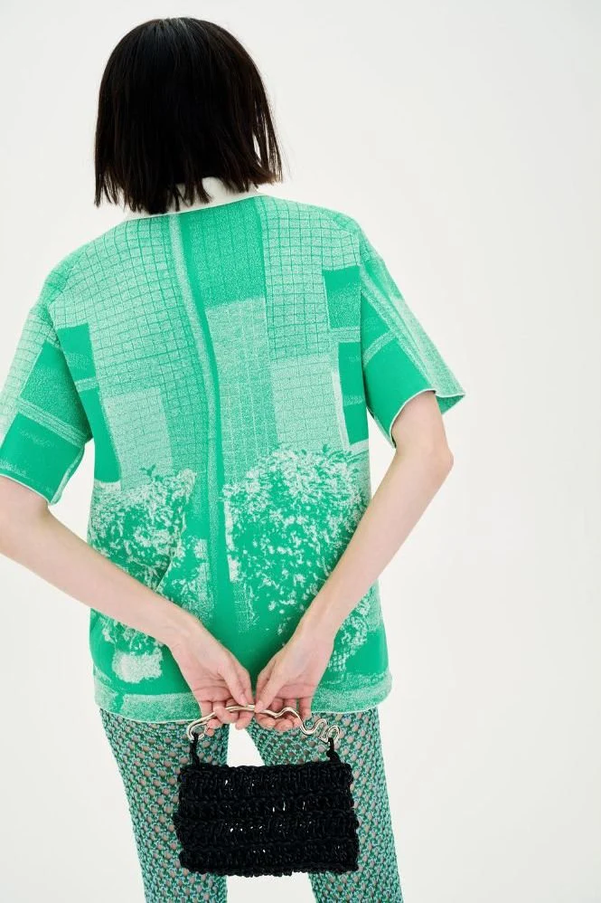 Sylvie UV Reactive Tree Print Oversized Shirt - Image 5