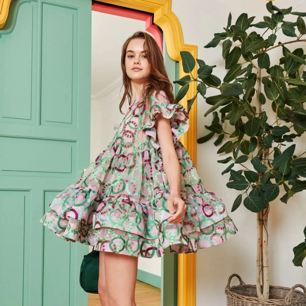 Coral Dress - Green - Image 3
