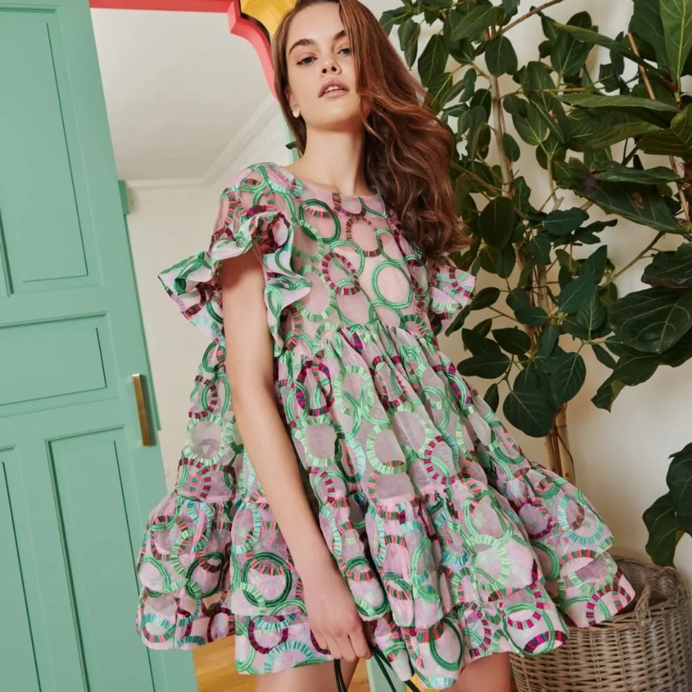 Coral Dress - Green - Image 4
