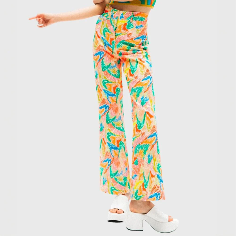 Luna Wide Leg Pants - Rainbow - Image 2