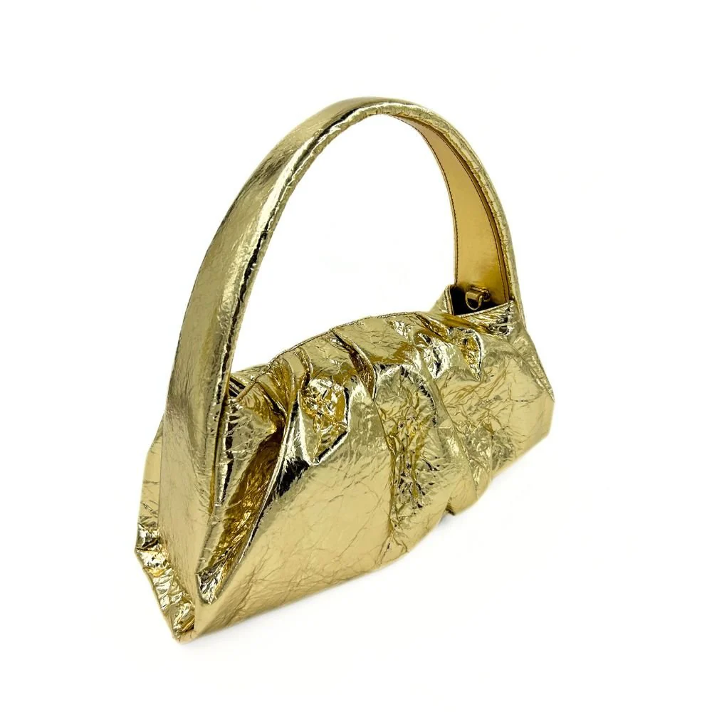 Hera Pineapple Fabric Bag - Gold - Image 2