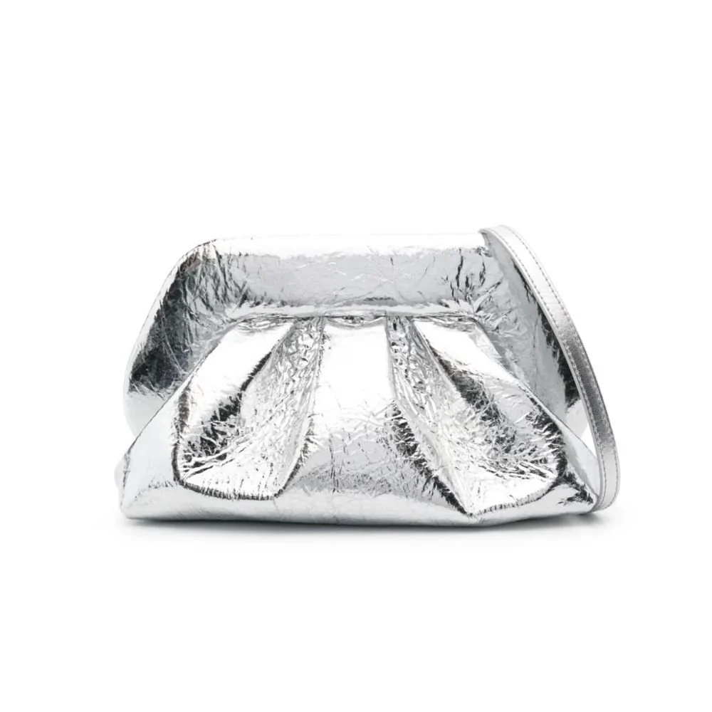 Tia Pineapple Fabric Silver Bag
