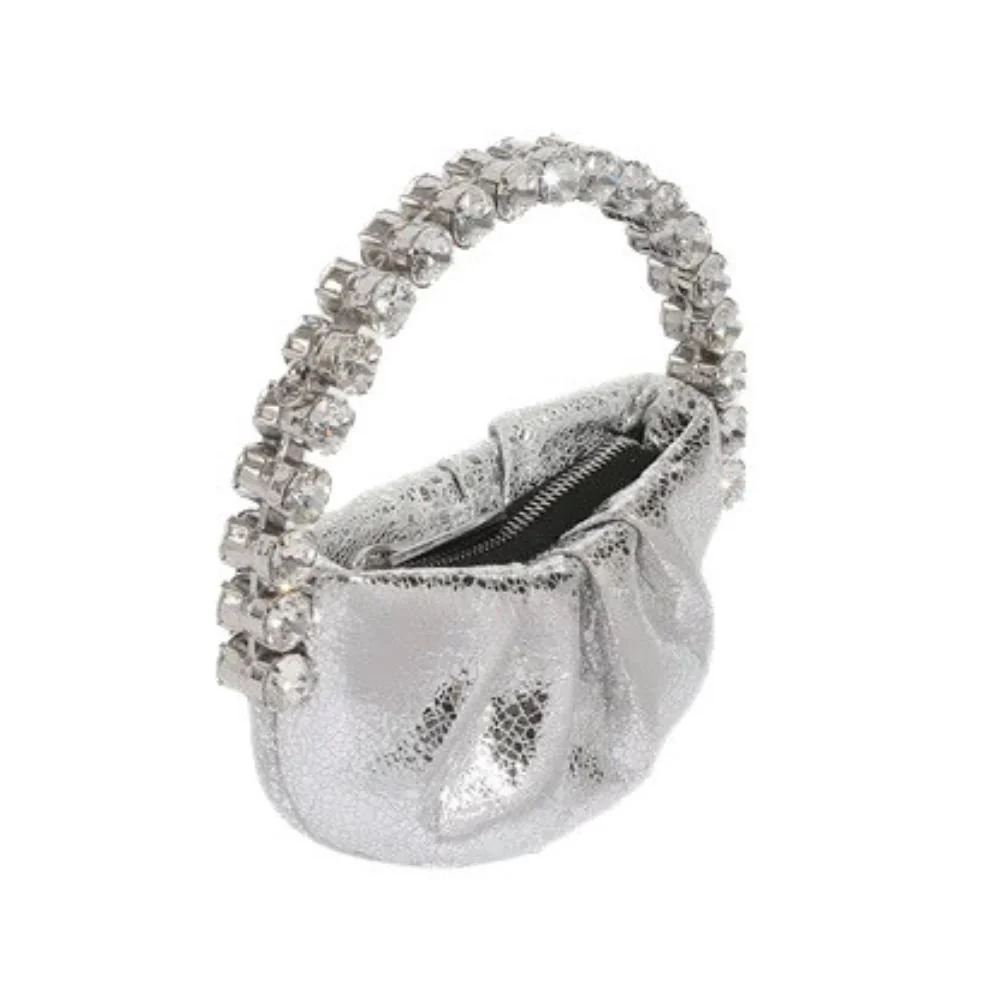 Micro Eternity Cracked Metallic Silver Bag - Image 4