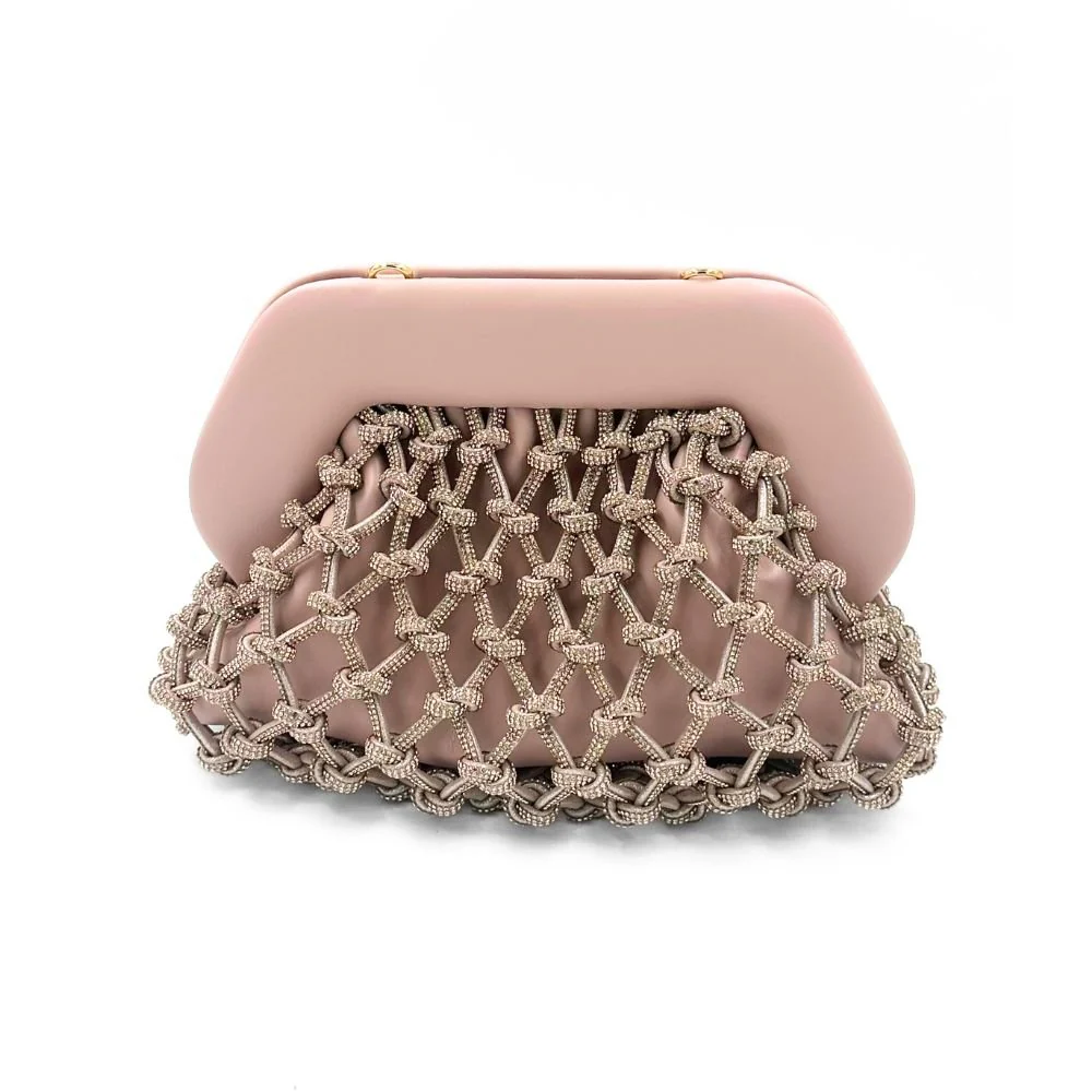Tia Knots Strass Dahlia Rose Bag