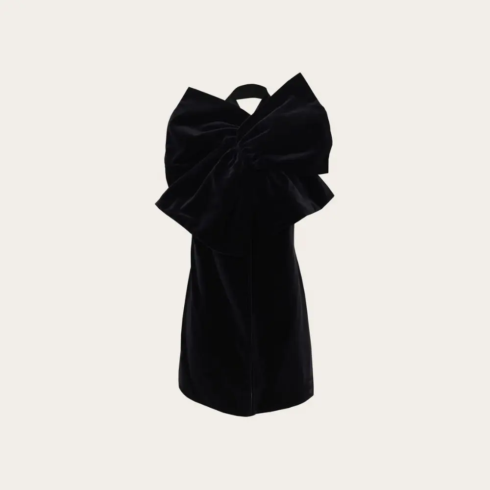 Duchesse Black Velvet Top