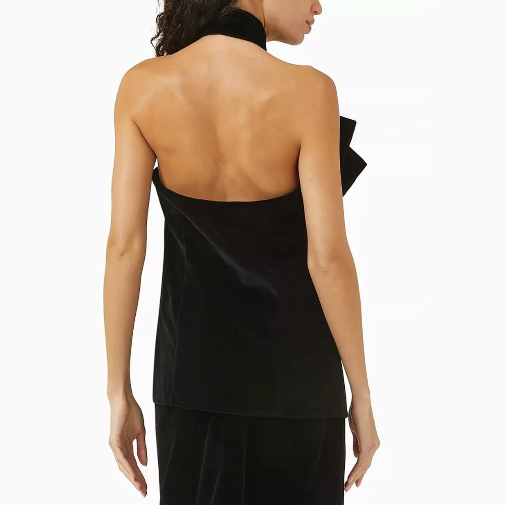 Duchesse Black Velvet Top - Image 7