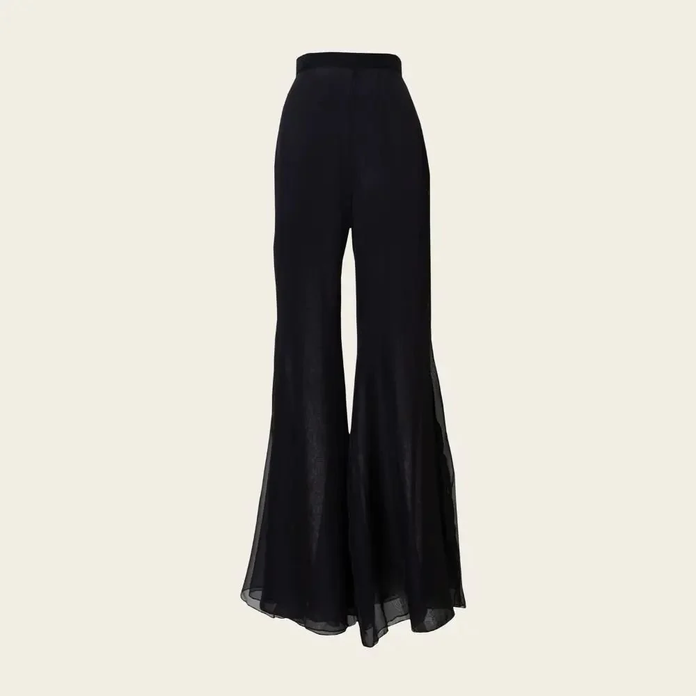 Tanya Mousseline Black Pants