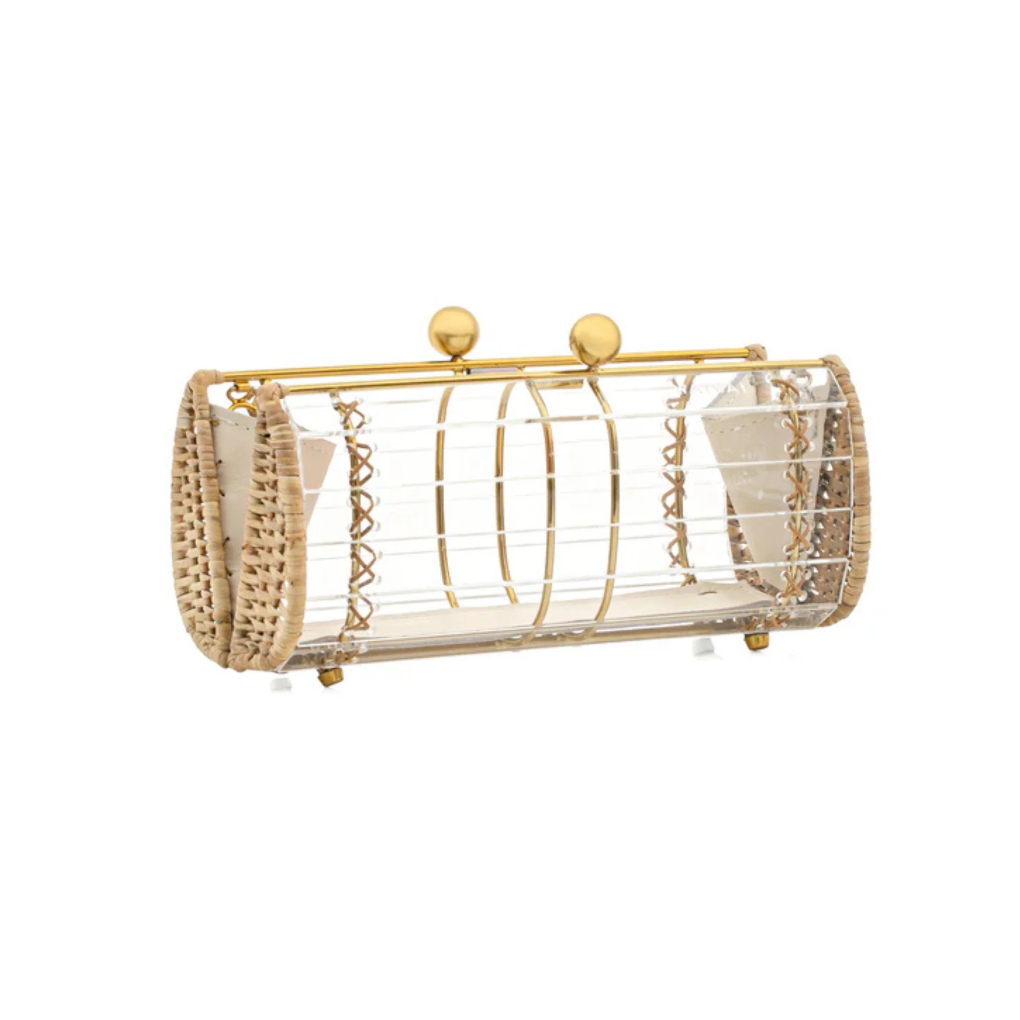 Clutch Baoba Bag Gold - Crystal