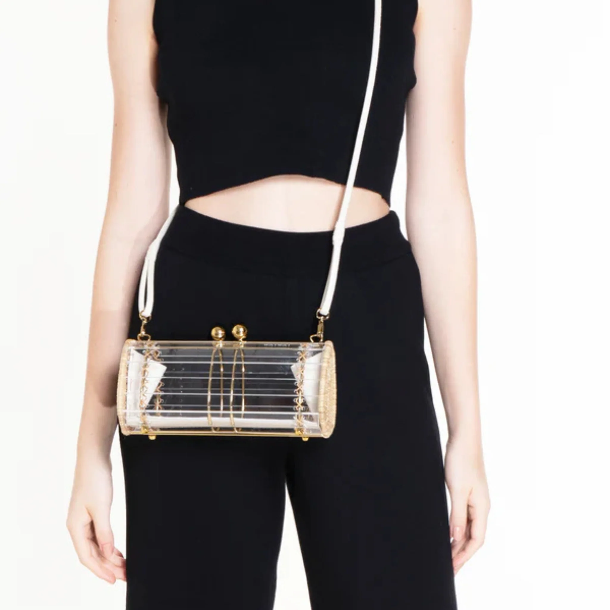 Clutch Baoba Bag Gold - Crystal - Image 4
