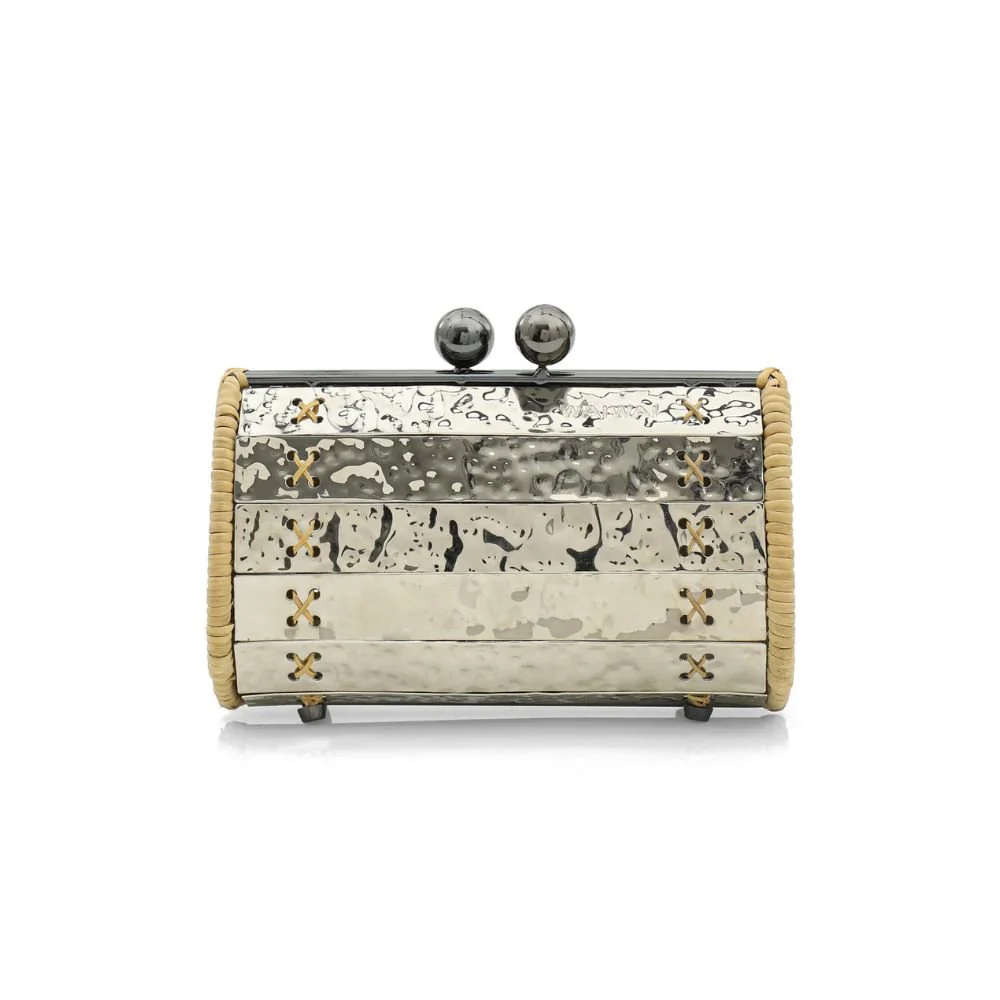 Petit Baoba Clutch - Onyx & Silver