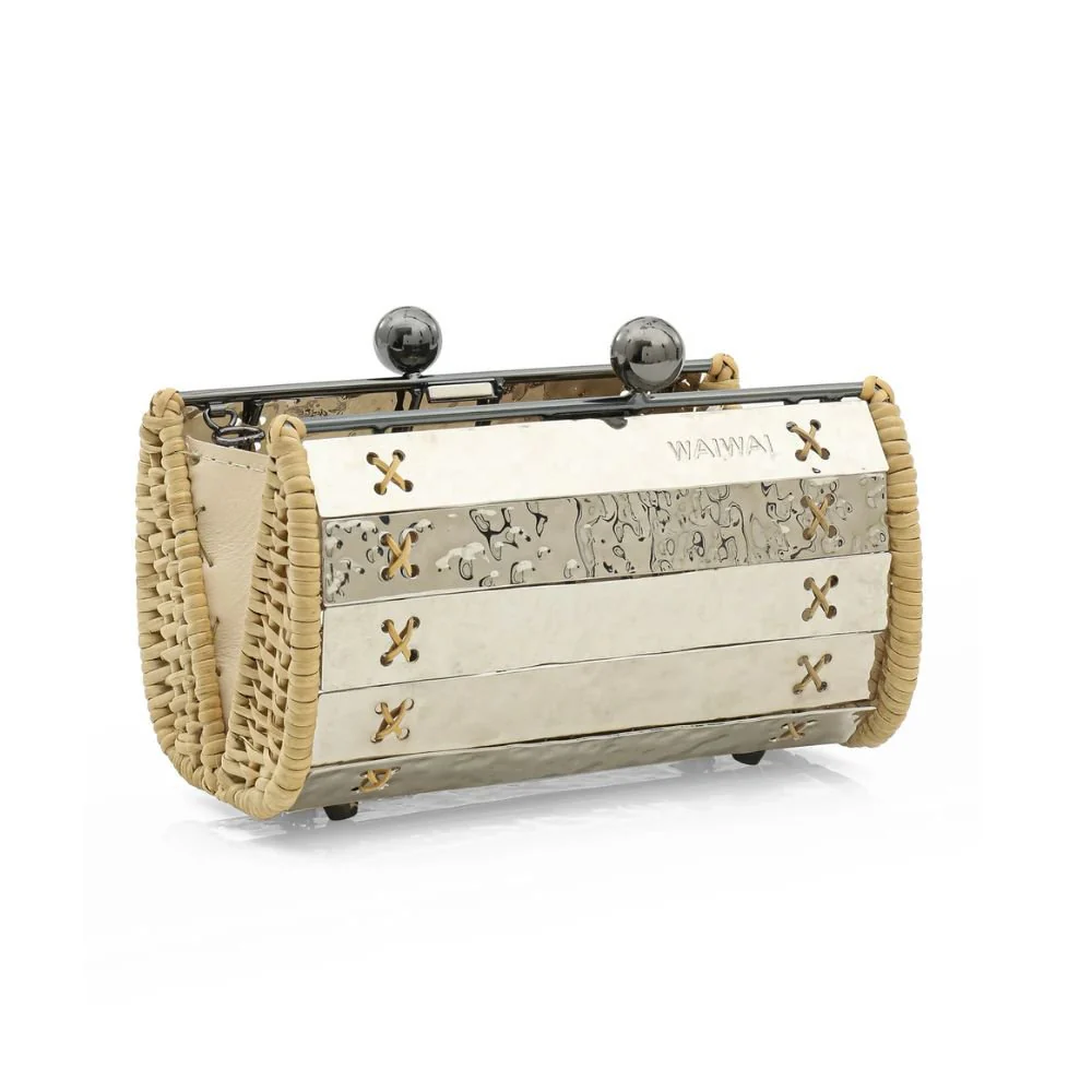 Petit Baoba Clutch - Onyx & Silver - Image 2
