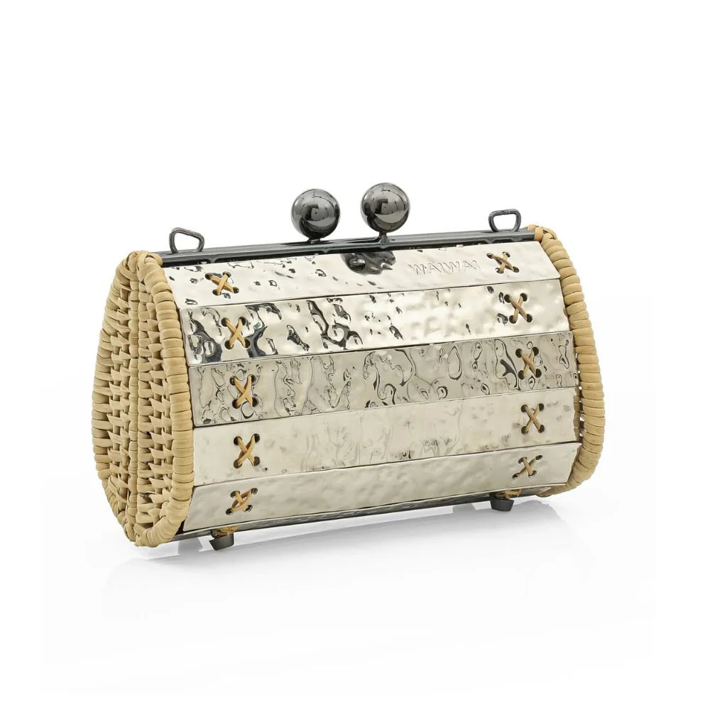 Petit Baoba Clutch - Onyx & Silver - Image 3